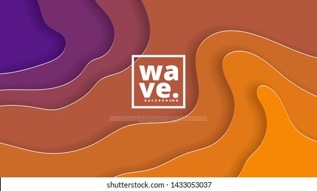 Horizontal banners with 3D abstract background and paper cut shapes. Vector design layout for business presentations, flyers and website landing page.