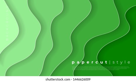Horizontal banners with 3D abstract background and paper cut shapes. Vector design layout for business presentations, flyers and landing page.