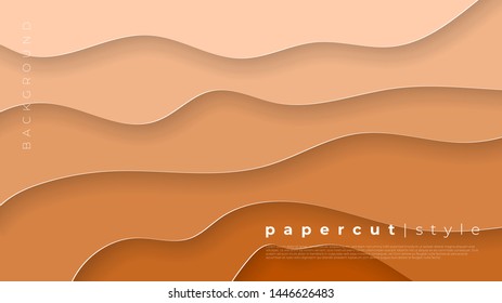 Horizontal banners with 3D abstract background and paper cut shapes. Vector design layout for business presentations, flyers and website landing page.