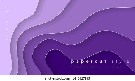 Horizontal banners with 3D abstract background and paper cut shapes. Vector design layout for business presentations, flyers and website landing page.