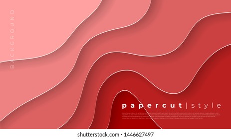 Horizontal banners with 3D abstract background and paper cut shapes. Vector design layout for business presentations, flyers and website landing page.