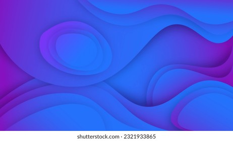 Horizontal banners paper cut waves abstract background. Paper art vector design layout for Cover book, flyers, posters, presentations and invitations. Contrast colors.