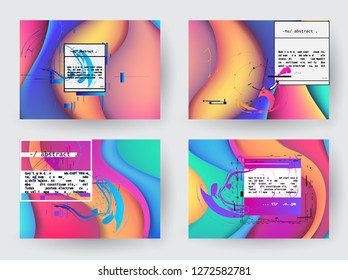 Horizontal banners set with abstract colorful background. Vector design layout for business presentations, flyers, posters and invitations - Abstract Vector Shapes