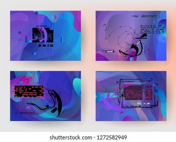 Horizontal banners set with abstract colorful background. Vector design layout for business presentations, flyers, posters and invitations - Abstract Vector Shapes