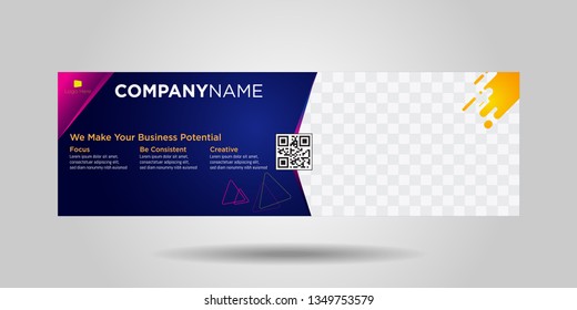 horizontal banners simple modern design corporate company promotion