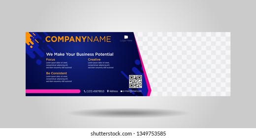 horizontal banners simple modern design corporate company promotion