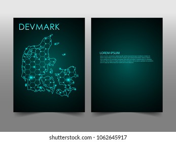 Horizontal banners template with Devmark map sphere vector illustration. Abstract business card vector template with globe. Flyer or cover design. communication and network.