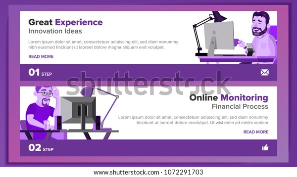 Horizontal Banners Website Design Vector Business Royalty Free