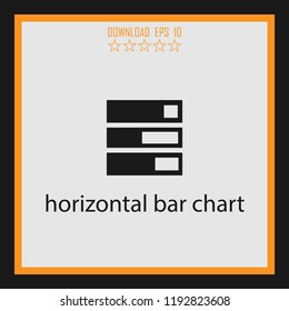 horizontal bar chart  vector icon