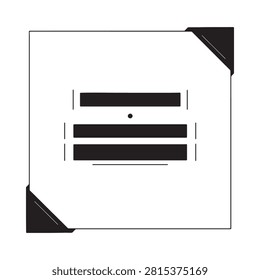 Horizontal bar with circular thumb flat icon on white background