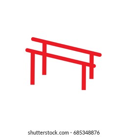 Horizontal bar . Colorful vector icon on white background