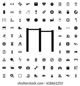 Horizontal bar icon illustration isolated vector sign symbol. fitness icons set