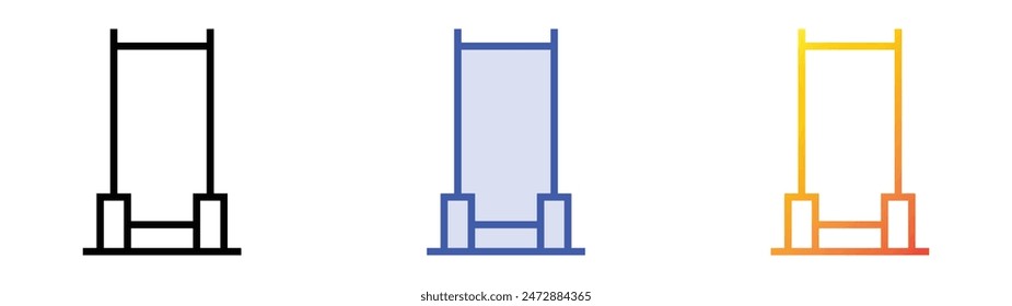 horizontal bar icon. Linear, Blue Fill and Gradient Style Design Isolated On White Background