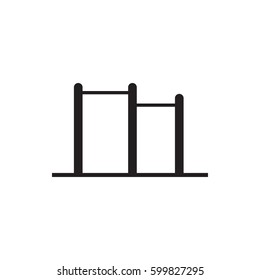 horizontal bar icon on the white background
