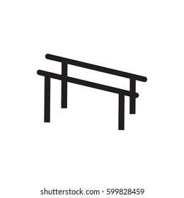 horizontal bar icon on the white background