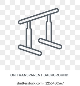 Horizontal Bar icon. Trendy flat vector Horizontal Bar icon on transparent background from Gym and fitness collection. High quality filled Horizontal Bar symbol use for web and mobile