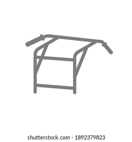 Horizontal bar line icon, Gym concept, equipment for upper body workout sign