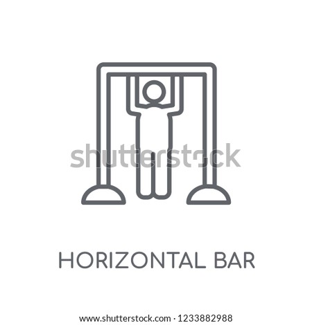 Horizontal Bar linear icon. Modern outline Horizontal Bar logo concept on white background from Gym and Fitness collection. Suitable for use on web apps, mobile apps and print media.