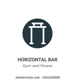 Horizontal bar vector icon on white background. Flat vector horizontal bar icon symbol sign from modern gym and fitness collection for mobile concept and web apps design.