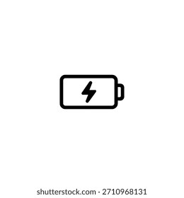 A horizontal battery icon containing a lightning bolt charging symbol