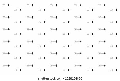 horizontal black arrows monochrome pattern wallpaper design concept vevtor background for web and print