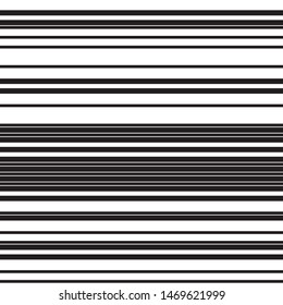 Horizontal black bands. Vector seamless texture. Modern stylish texture. Repeated geometric pattern with parallel bands.