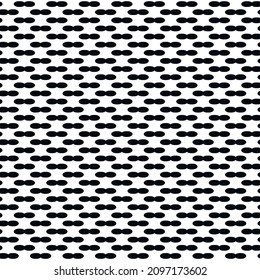 Doble ovalación horizontal negra sobre fondo blanco. Patrón primitivo vectorial.