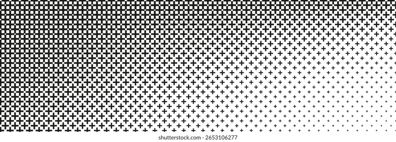 meio-tom preto horizontal de design de sinal cruzado ou de adição para padrão e plano de fundo.
