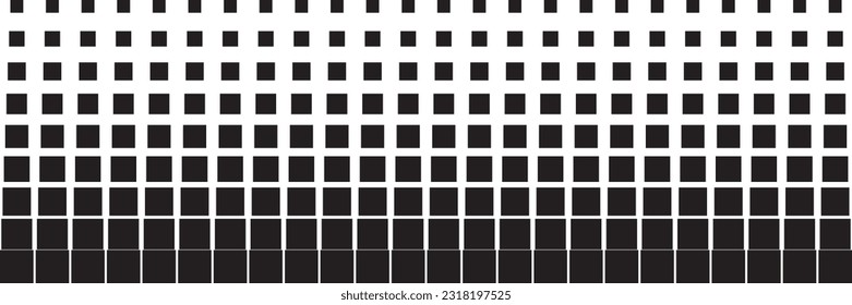 horizontal black halftone of diamond shape design for pattern and background.