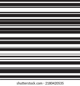 horizontal black lines of random thickness. Seamless pattern. Vector illustration