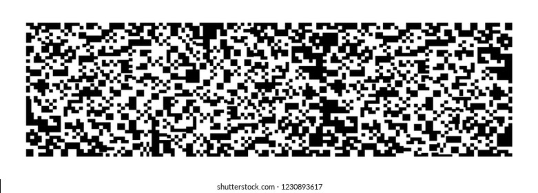 horizontal black qr code on white for pattern and background,vector illustration.