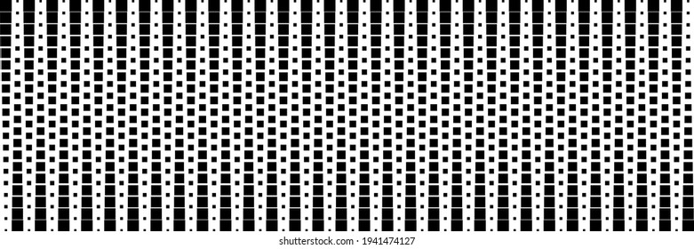 cuadrado negro horizontal aislado en blanco para patrón y fondo.