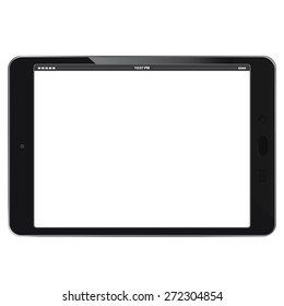 Horizontal Black Tablet Computer Vector illustration