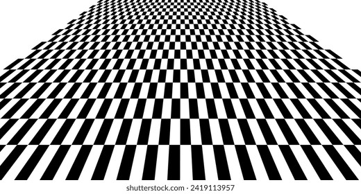 Horizontal black and white checked background 