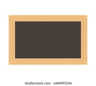Horizontal blackboard hanging isolated on white background. Vector illustration