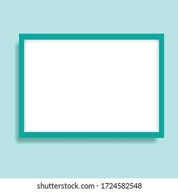 Horizontal blank picture frma. Nice graphic vector for social media, photo printing etc.