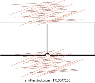 horizontal blank sheets. layout.Design element.isolated on white.vector