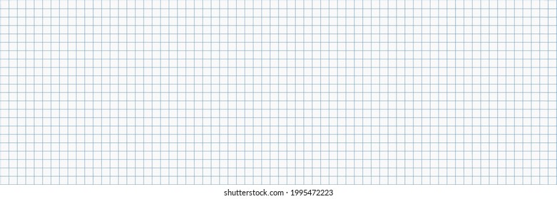 horizontal blank white paper with blue square lines for pattern and background.