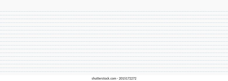 horizontal blank white paper with blue dashed lines for pattern and background