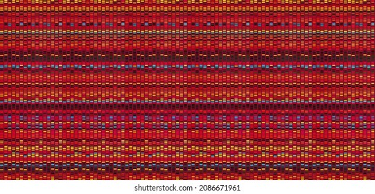 Horizontal Blanket Stripes Seamless Vector Pattern. Ethnic Mexican Fabric Pattern.