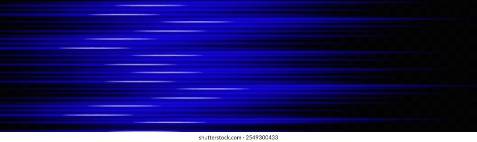 Horizontales rayas de luz azul que crean un patrón lineal dinámico sobre un fondo oscuro, perfecto para diseños futuristas.