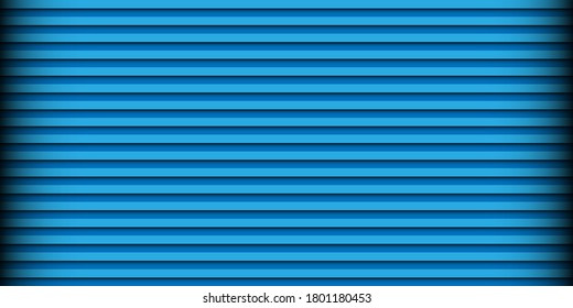 Bandas horizontales azules con sombra. Plantilla de fondo vectorial moderna.