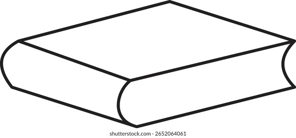 Ícone de livro horizontal mostrando romance ou livro de histórias com fundo transparente