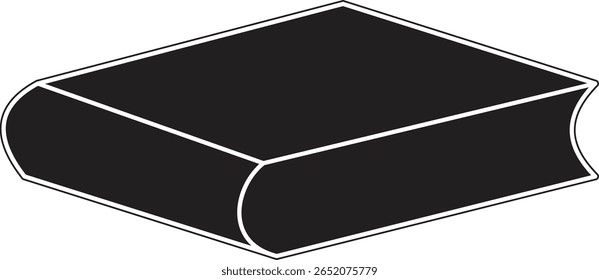 Ícone de livro horizontal mostrando romance ou livro de histórias com fundo transparente