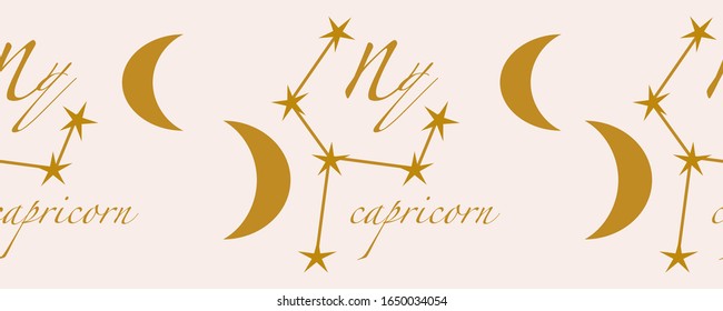 horizontal border with capricorn elements,perfect to use on the web or in print
