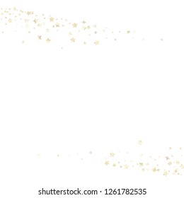 Horizontal border from confetti stars.  Isolated gradient stellar elements. Pearl nacre glitter. Iridescent festive  celebration vector  template for celebration decorations, packaging.