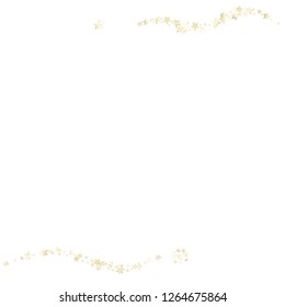 Horizontal border from confetti stars.  Isolated gradient celestial elements. Pearl nacre gloss. Holiday celebration luminous vector template for celebration decorations, packaging.