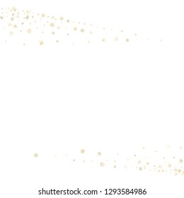 Horizontal border from confetti stars.  Isolated gradient stellar elements. Pearl nacre gloss. Holiday celebration luminous vector template for celebration decorations, packaging.