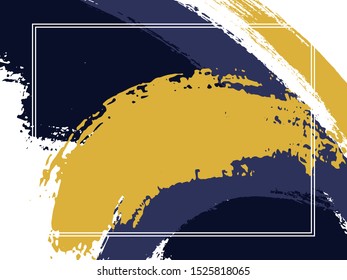 Horizontal Border Paint Brush Strokes Background Stock Vector (Royalty ...