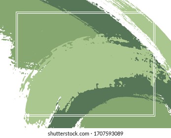 Borde horizontal con el fondo de trazos de pincel.  Plantilla de diseño de moda para tarjeta. Borde vectorial marco rectangular con pinceles pintados de color rosa pintado textura acuarela.